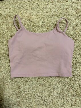 Women’s Pink Spaghetti Strap Crop Tank Top